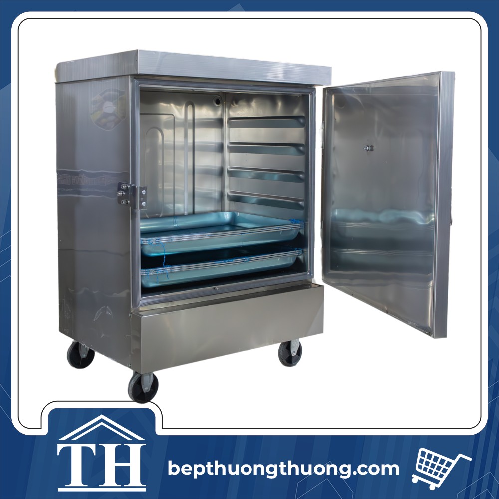 tủ nấu cơm 6 khay điện bên trong