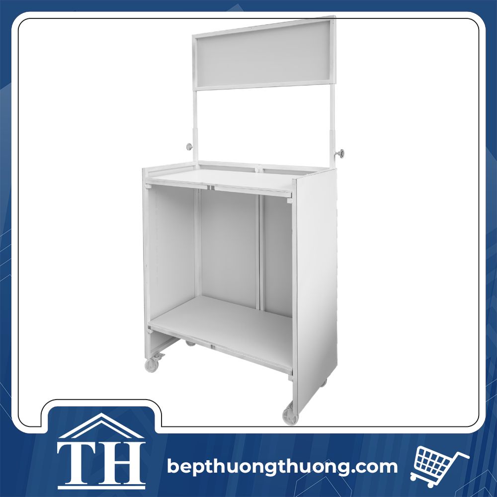 xe cà phê gấp gọn inox sau