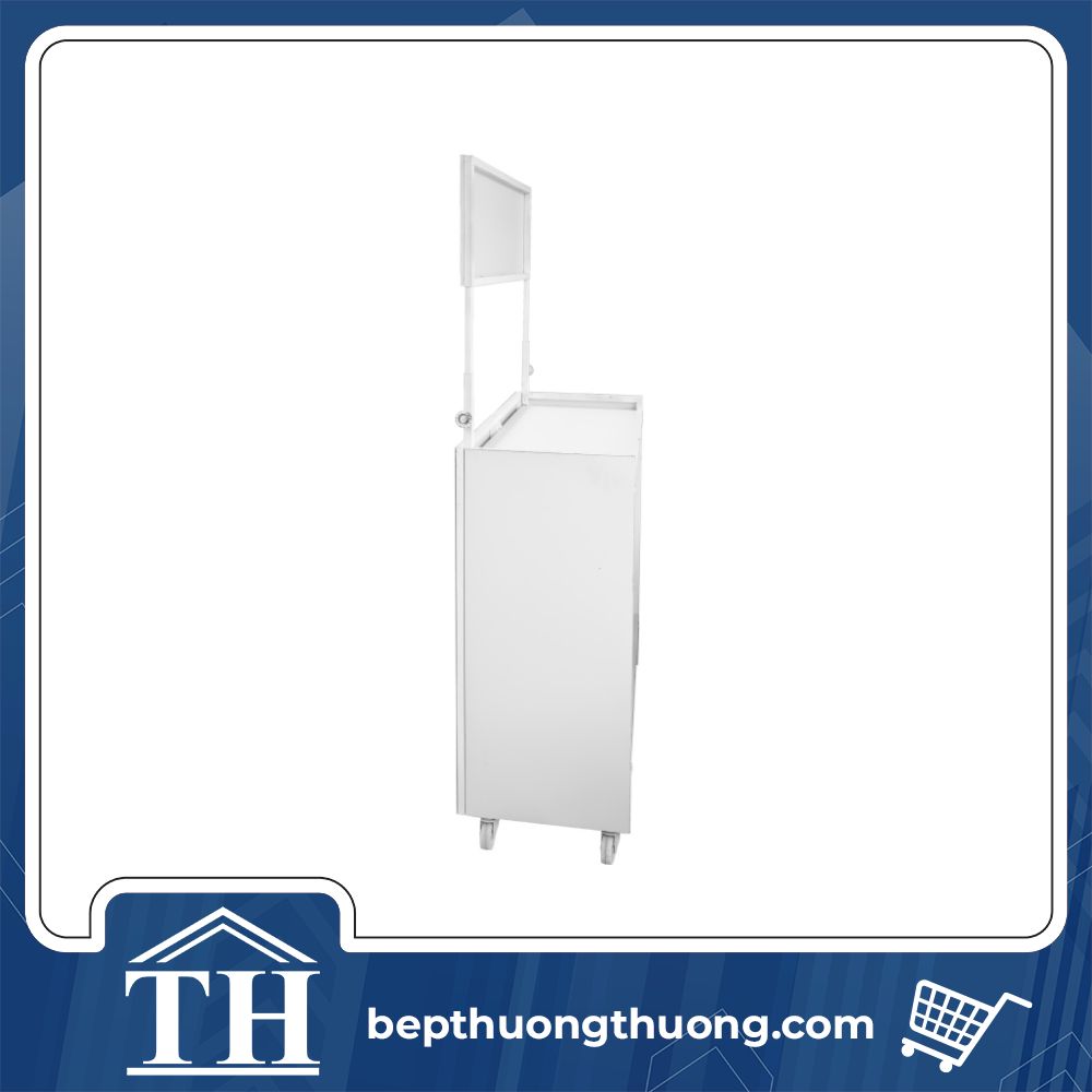 xe cà phê gấp gọn inox ngang