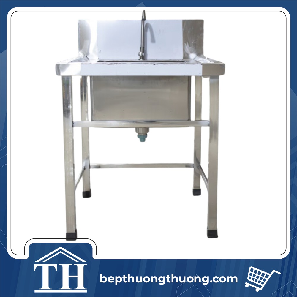 chậu rửa công nghiệp 1 hố inox thẳng