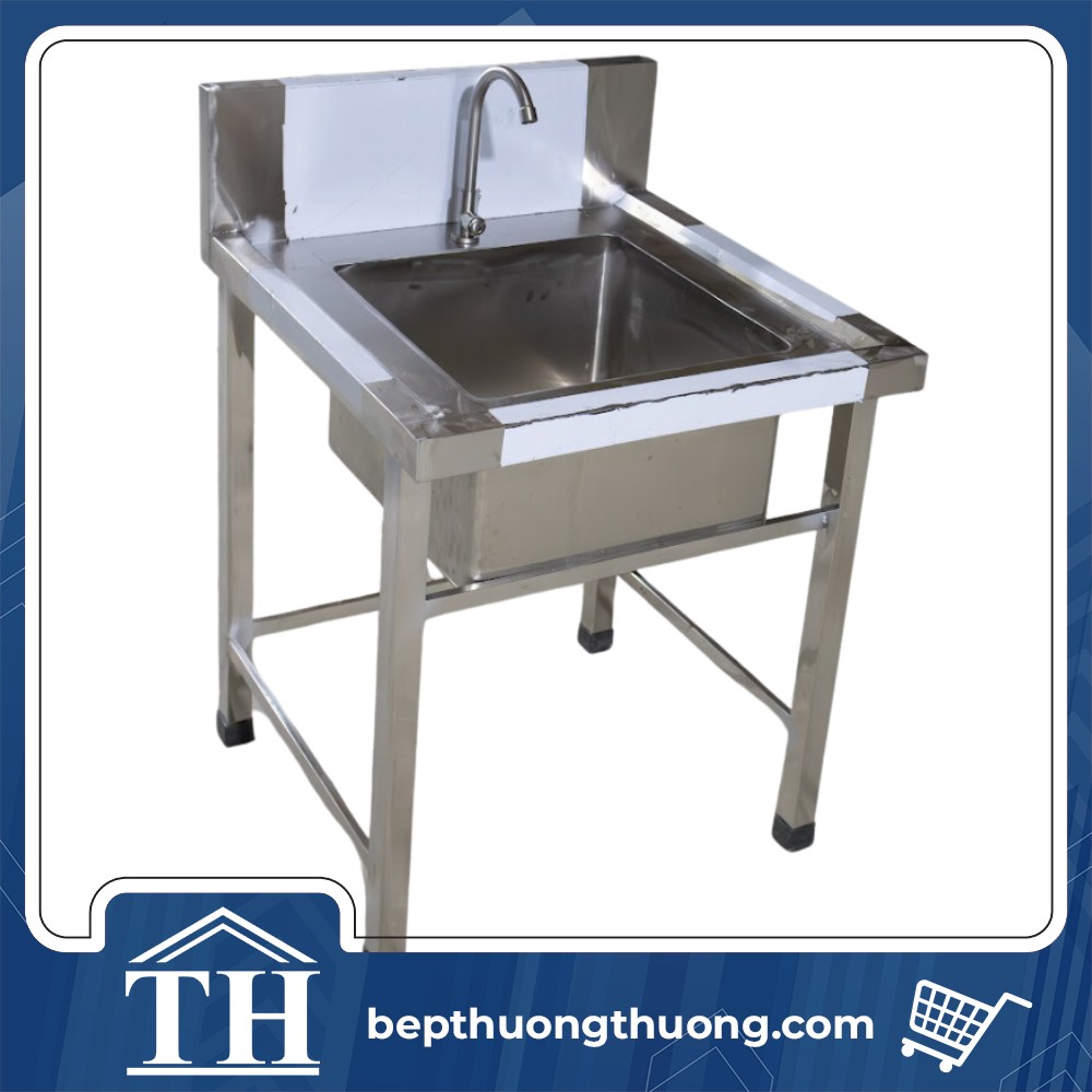 chậu rửa công nghiệp 1 hố inox