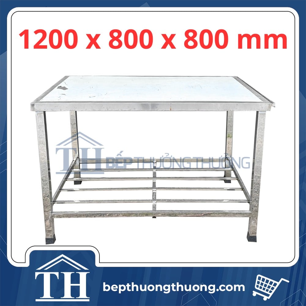 bàn chặt inox 1200 x 800 x 800